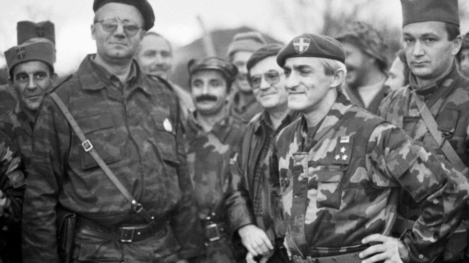 Vojislav Šešelj i Kapetan Dragan tokom rata u Hrvatskoj